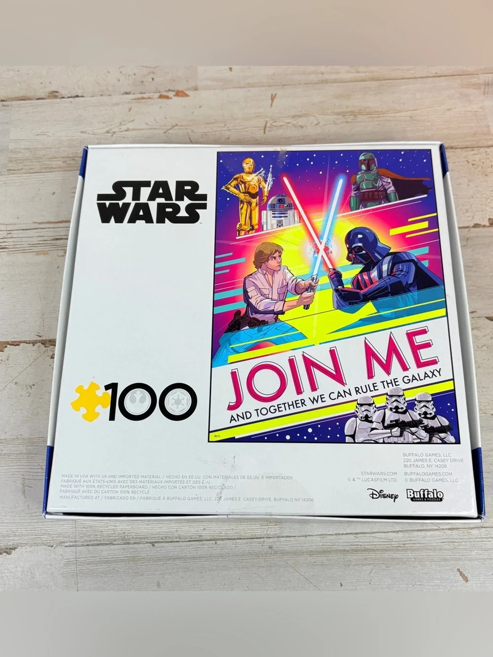Star Wars 100 Piece Puzzle In Original Box Disney Darth Vader Skywalker Complete